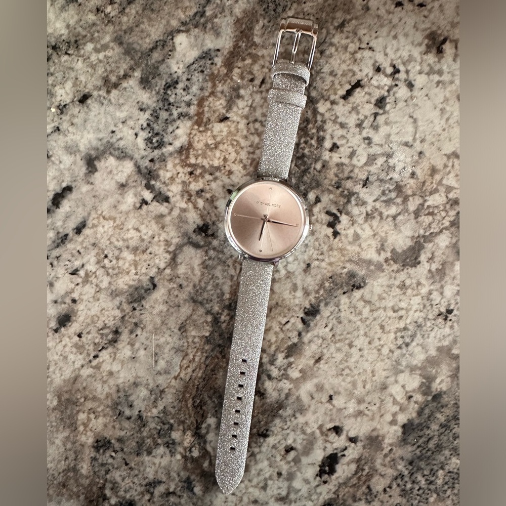 Michael Kors analog watch with glitter band